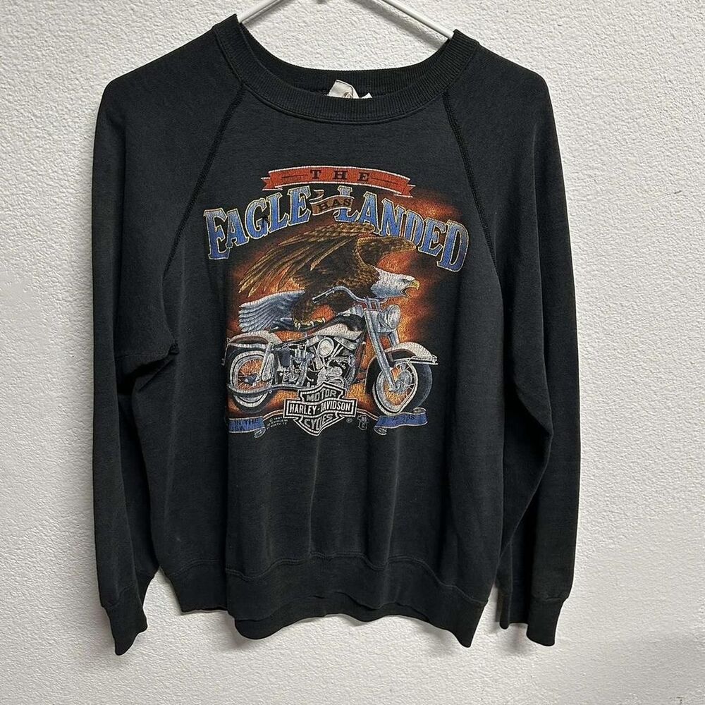 3D Harley-davidson Men's Black and Grey Sweatshirt